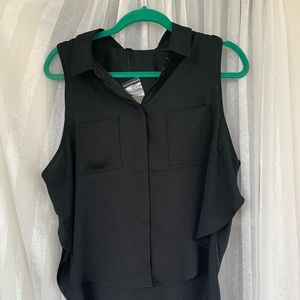 Express sleeveless button down